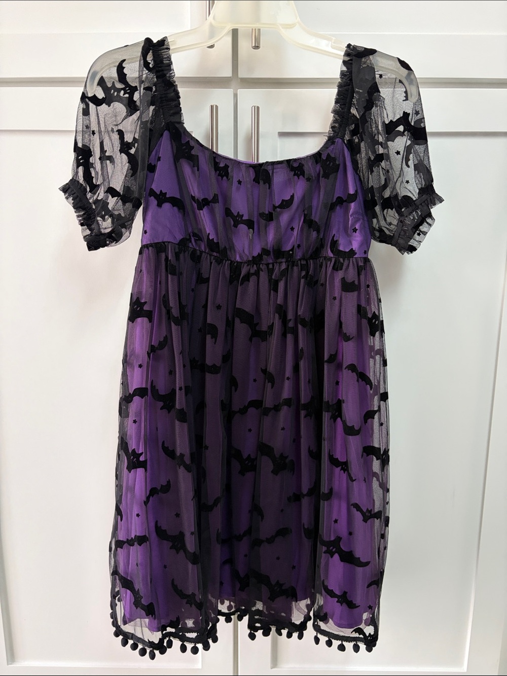 Unique Vintage Purple Bat Dress